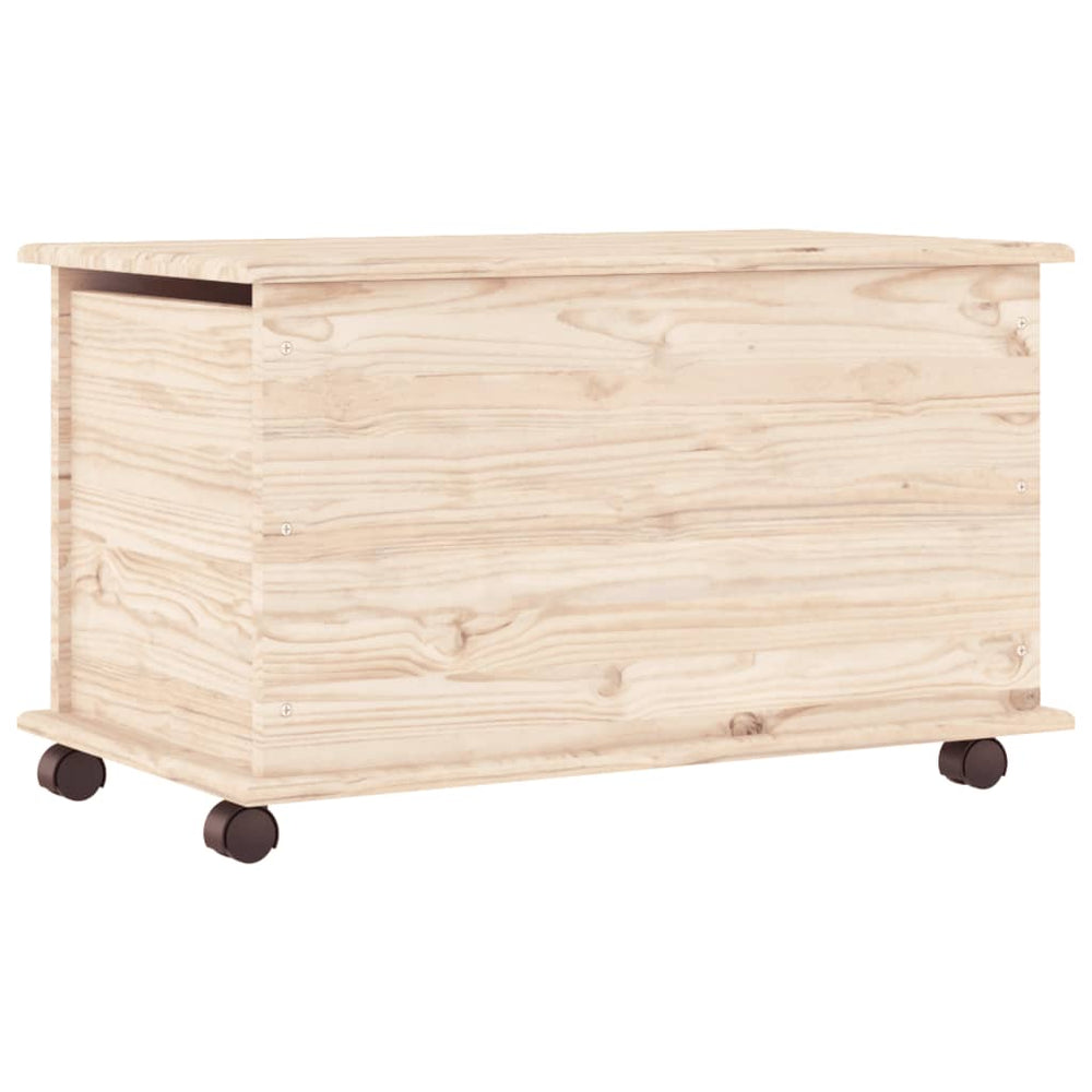 Opbergkist met wielen ALTA 73x39,5x44 cm massief grenenhout MeubelReus