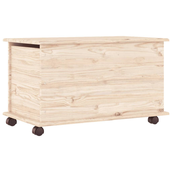 Opbergkist met wielen ALTA 73x39,5x44 cm massief grenenhout MeubelReus