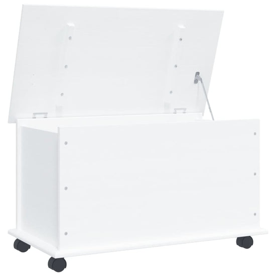 Opbergkist met wielen ALTA 73x39,5x44 cm massief grenenhout wit MeubelReus