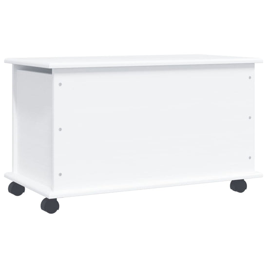 Opbergkist met wielen ALTA 73x39,5x44 cm massief grenenhout wit MeubelReus