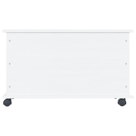 Opbergkist met wielen ALTA 73x39,5x44 cm massief grenenhout wit MeubelReus