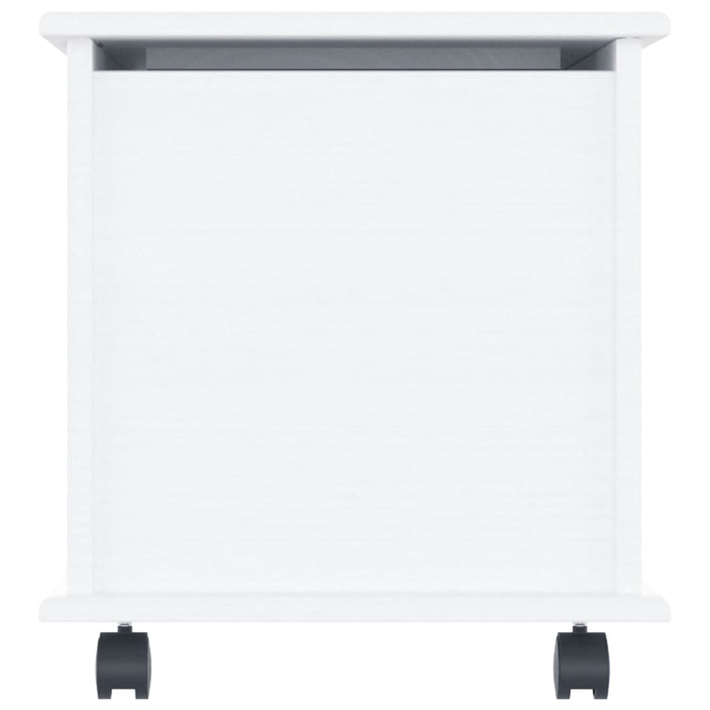 Opbergkist met wielen ALTA 73x39,5x44 cm massief grenenhout wit MeubelReus