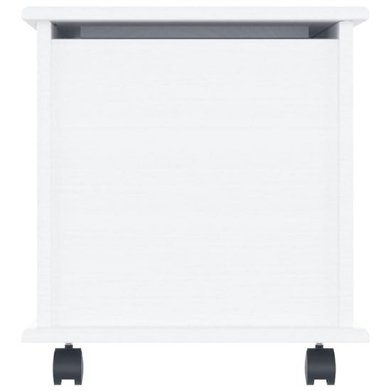 Opbergkist met wielen ALTA 73x39,5x44 cm massief grenenhout wit MeubelReus