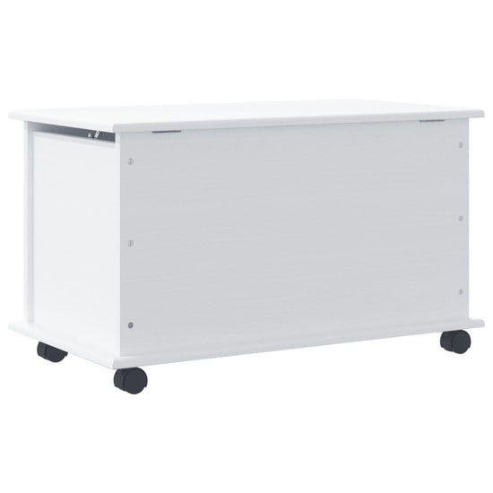 Opbergkist met wielen ALTA 73x39,5x44 cm massief grenenhout wit MeubelReus