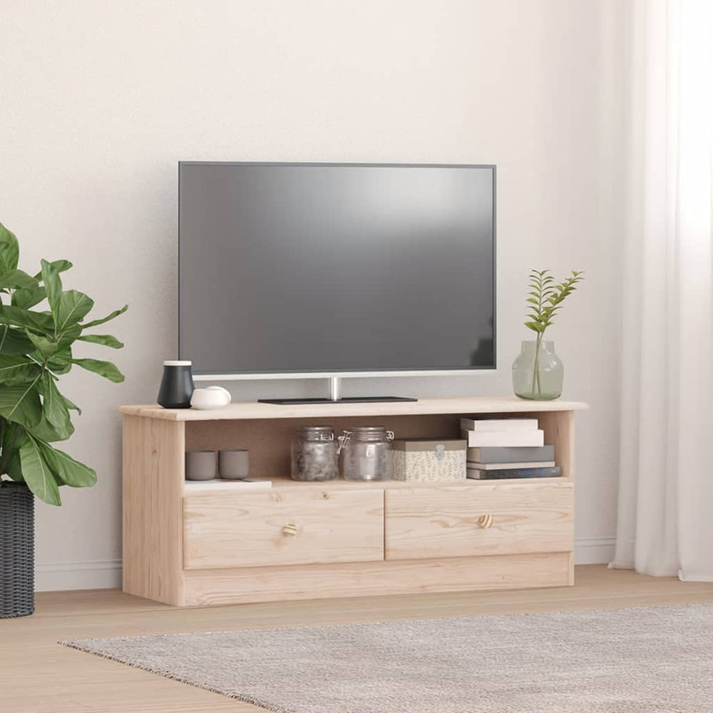 TV-meubel met lades ALTA 100x35x41 cm massief grenenhout MeubelReus