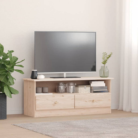 TV-meubel met lades ALTA 100x35x41 cm massief grenenhout MeubelReus