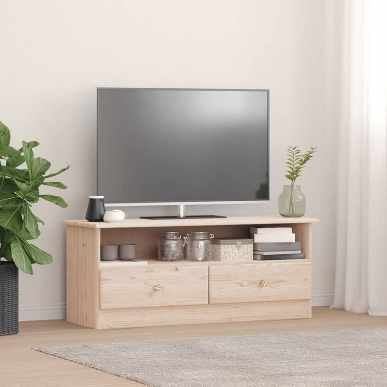 TV-meubel met lades ALTA 100x35x41 cm massief grenenhout MeubelReus