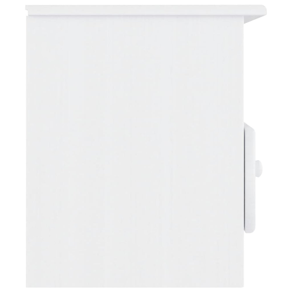 TV-meubel met lades ALTA 100x35x41 cm massief grenenhout wit MeubelReus