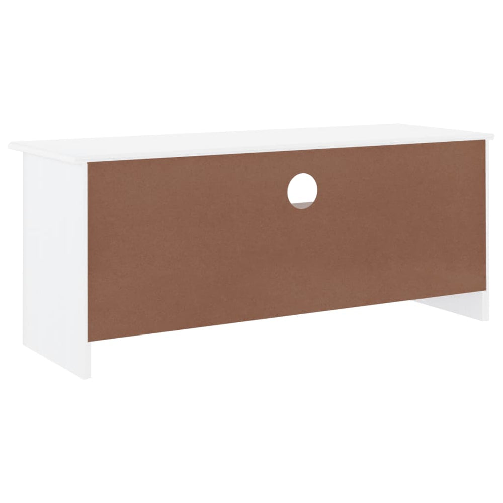 TV-meubel met lades ALTA 100x35x41 cm massief grenenhout wit MeubelReus
