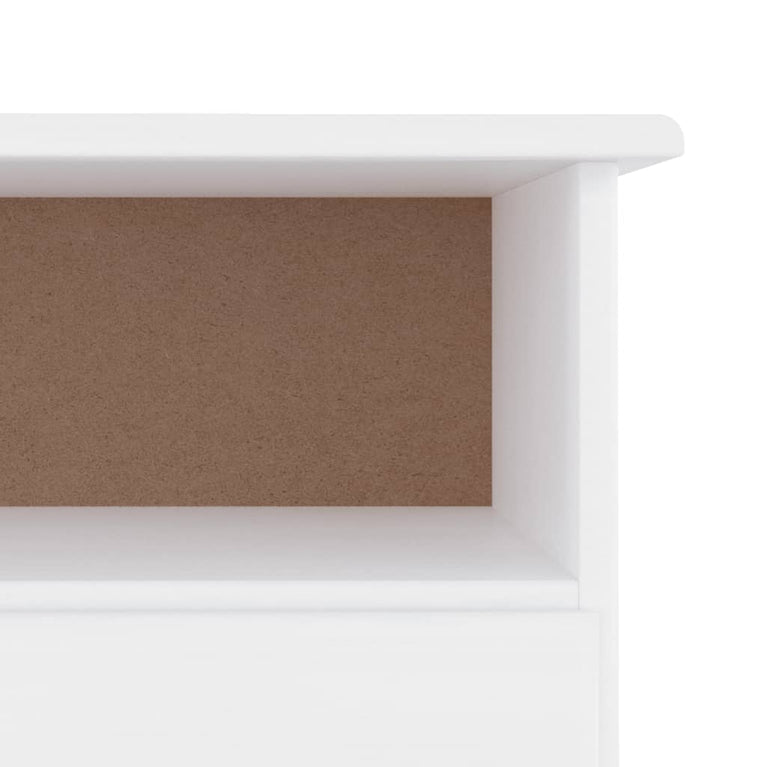 TV-meubel met lades ALTA 100x35x41 cm massief grenenhout wit MeubelReus
