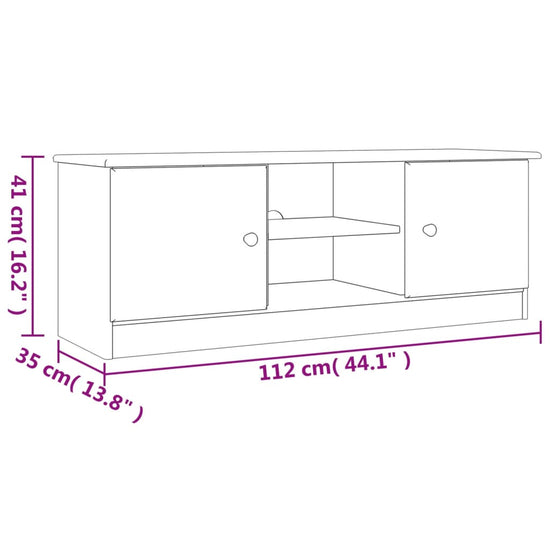 TV-meubel ALTA 112x35x41 cm massief grenenhout MeubelReus