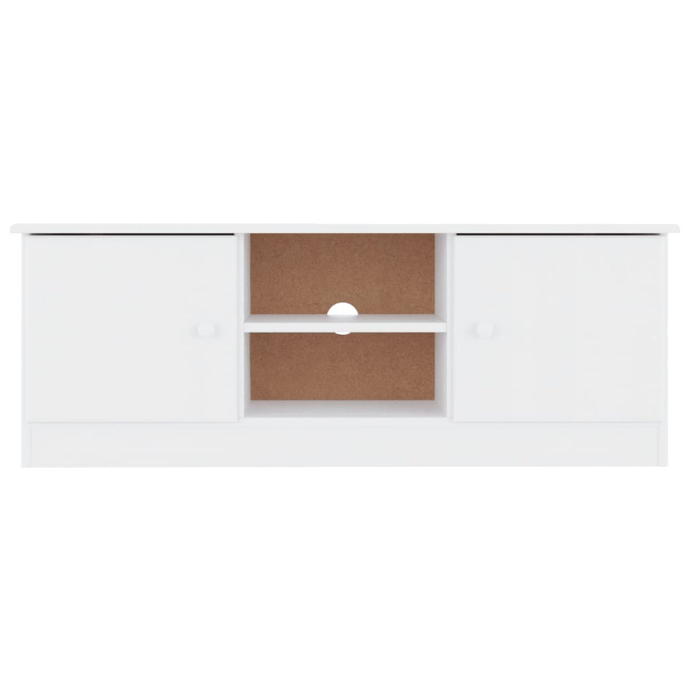 TV-meubel ALTA 112x35x41 cm massief grenenhout wit MeubelReus