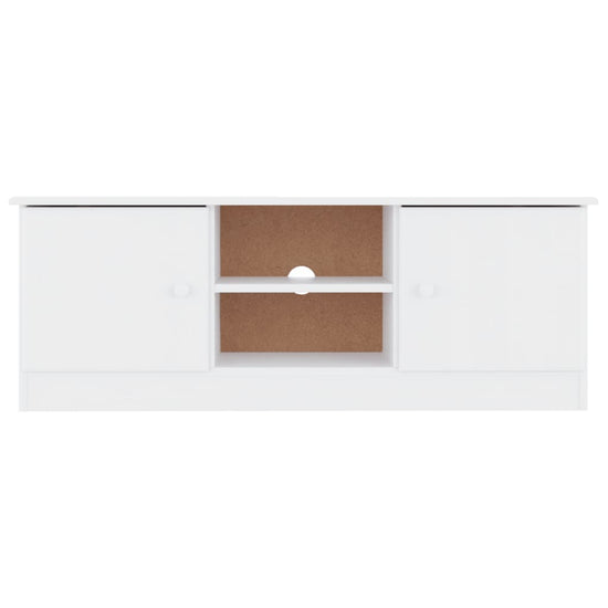 TV-meubel ALTA 112x35x41 cm massief grenenhout wit MeubelReus