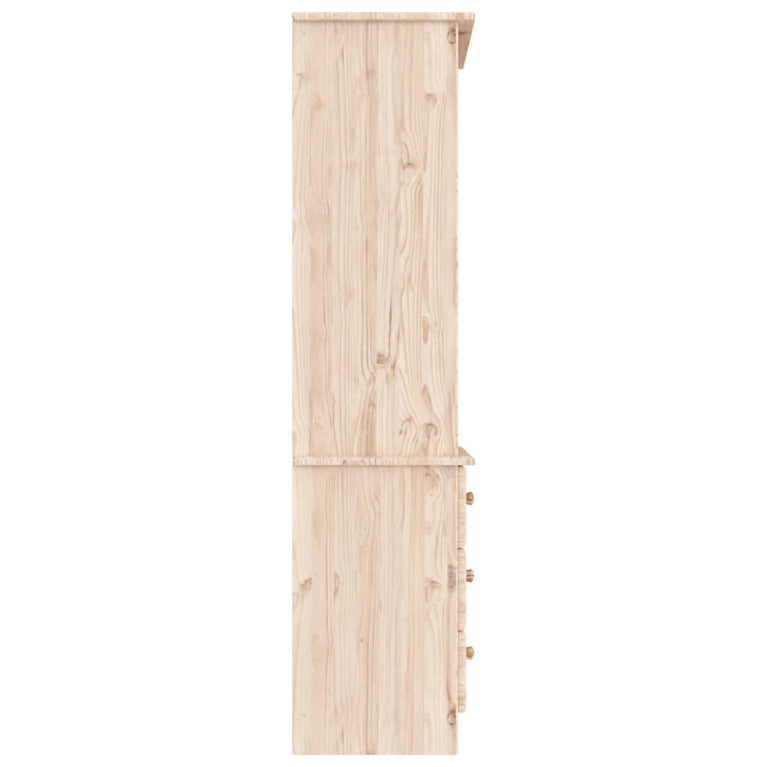 Boekenkast met lades ALTA 60x35x142 cm massief grenenhout MeubelReus