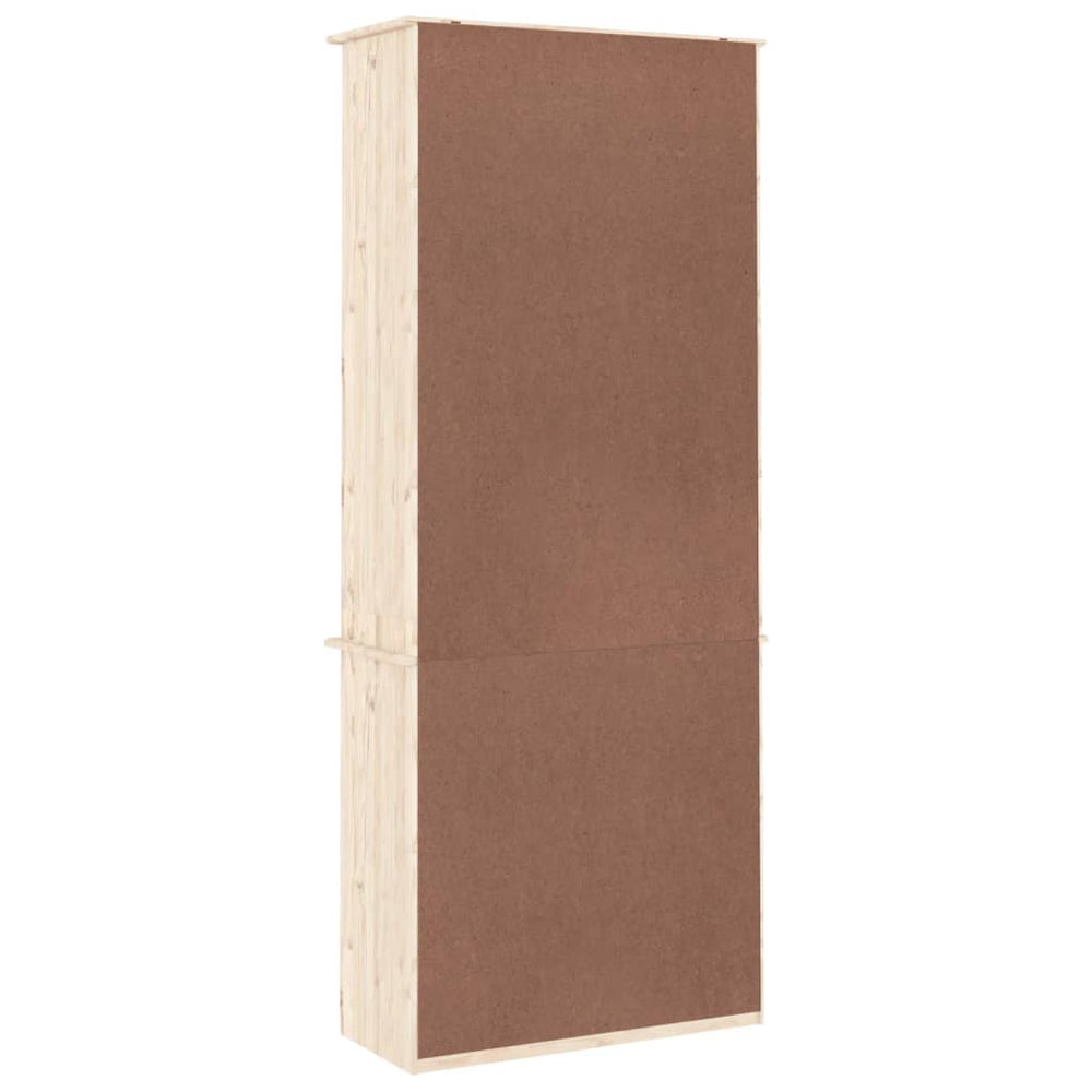 Boekenkast met lades ALTA 77x35x186,5 cm massief grenenhout MeubelReus