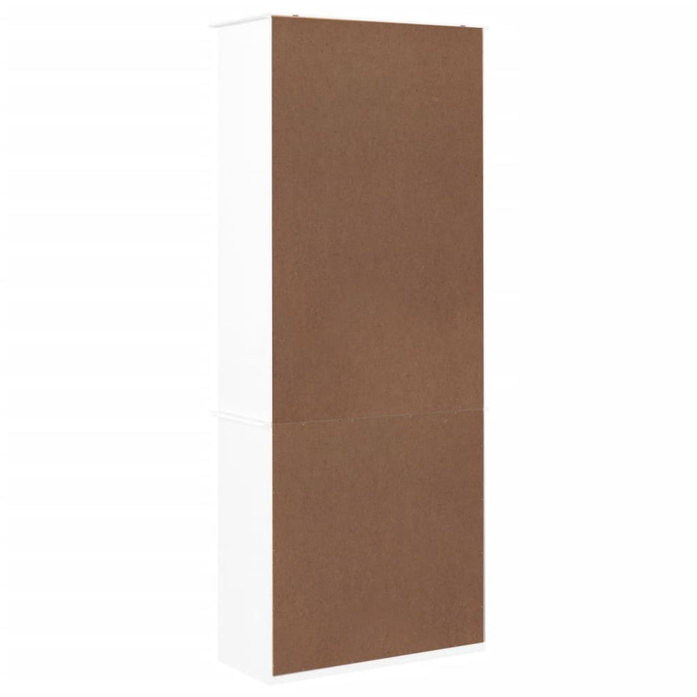 Boekenkast met lades ALTA 77x35x186,5 cm massief grenenhout wit MeubelReus