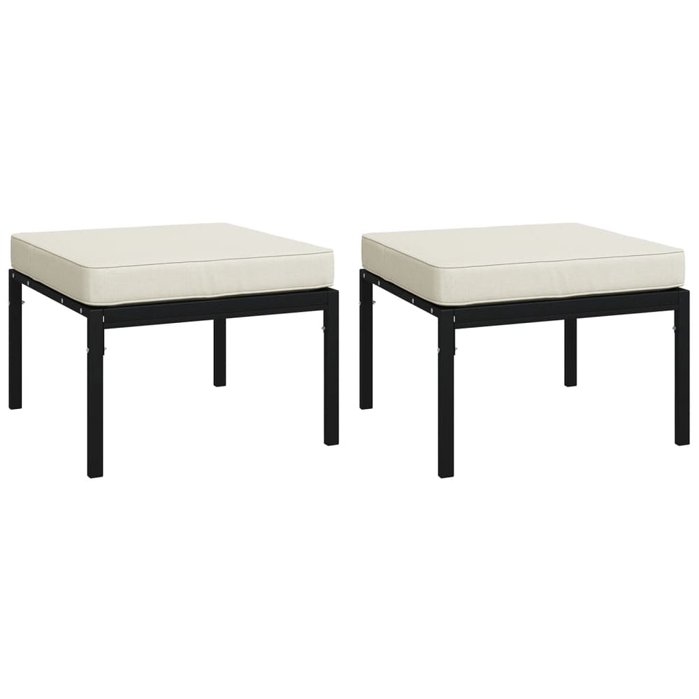 6-delige Loungeset met zandkleurige kussens staal MeubelReus