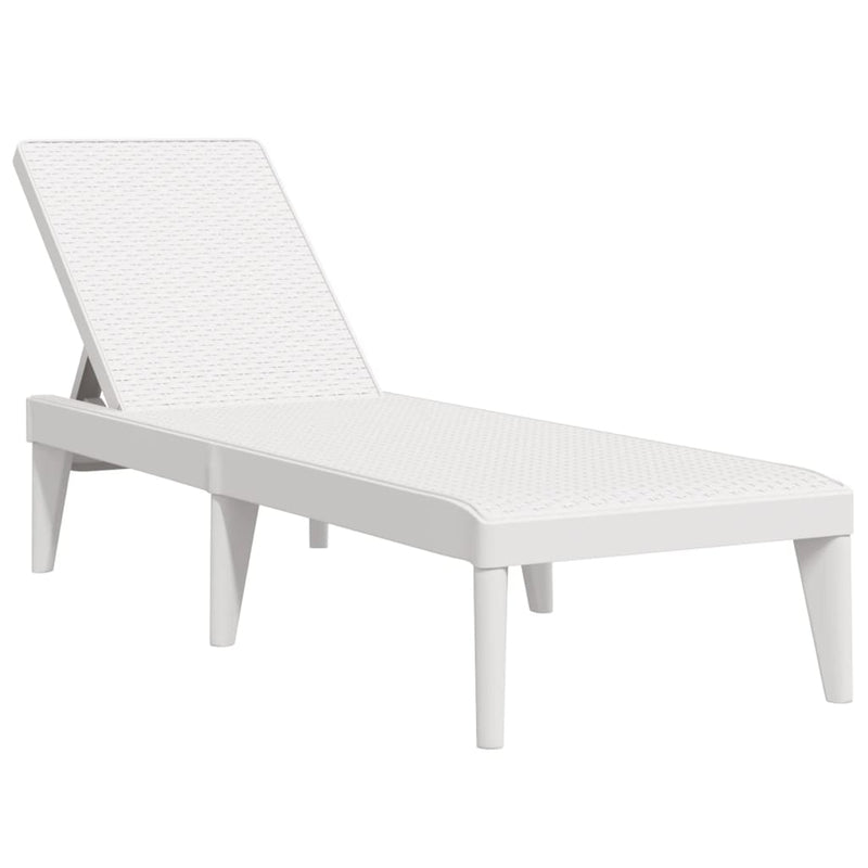 Ligbed 186x60x29 cm polypropeen wit