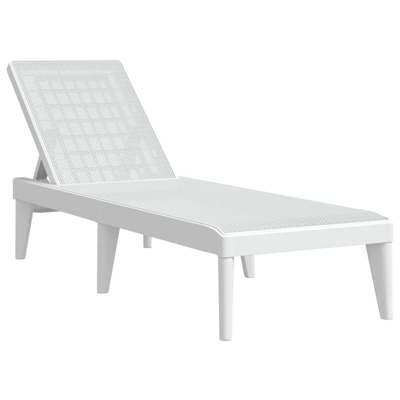 Ligbed 186x60x29 cm polypropeen wit