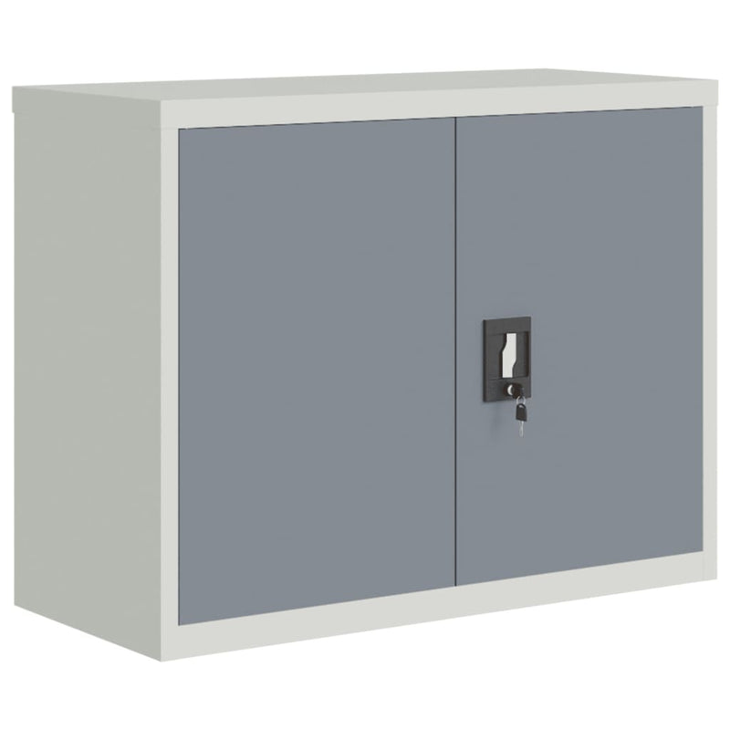 Archiefkast 90x40x70 cm staal lichtgrijs en donkergrijs MeubelReus