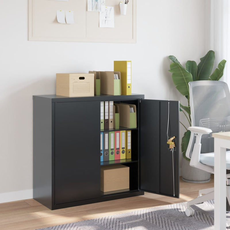 Archiefkast 90x40x90 cm staal antracietkleurig MeubelReus