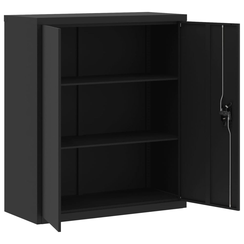 Archiefkast 90x40x105 cm staal zwart MeubelReus