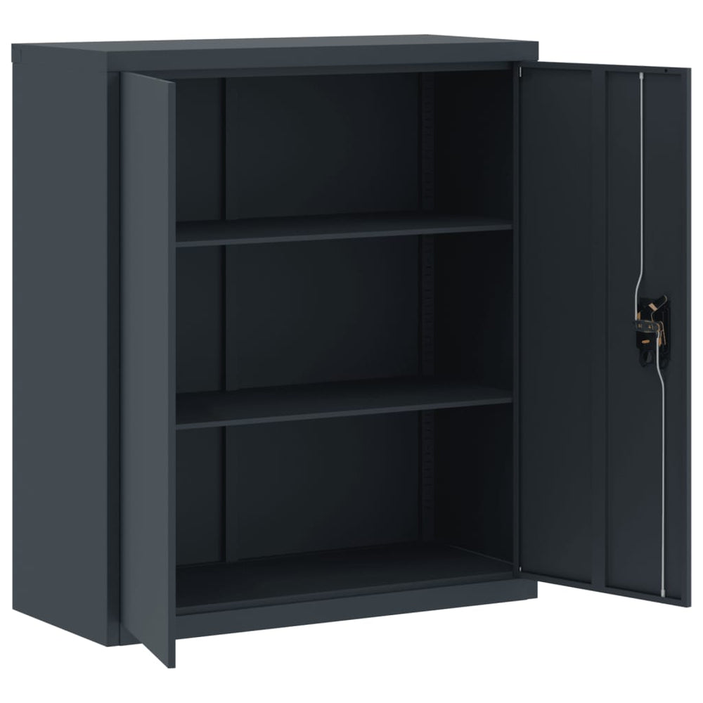 Archiefkast 90x40x105 cm staal antracietkleurig MeubelReus