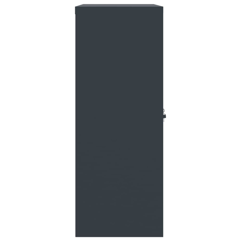 Archiefkast 90x40x105 cm staal antracietkleurig MeubelReus