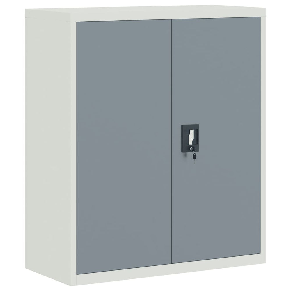 Archiefkast 90x40x105 cm staal lichtgrijs en donkergrijs MeubelReus
