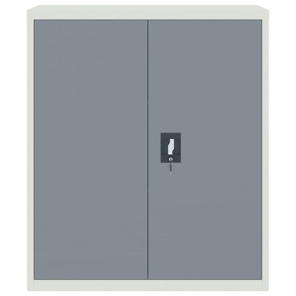 Archiefkast 90x40x105 cm staal lichtgrijs en donkergrijs MeubelReus