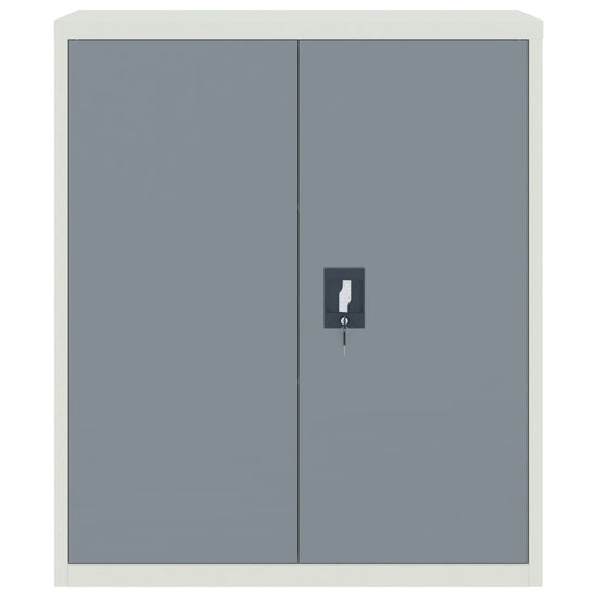 Archiefkast 90x40x105 cm staal lichtgrijs en donkergrijs MeubelReus