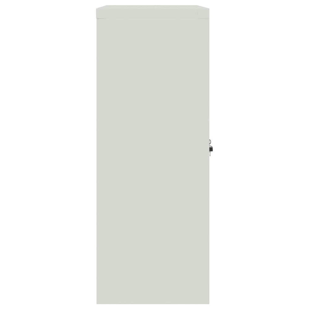 Archiefkast 90x40x105 cm staal lichtgrijs en donkergrijs MeubelReus