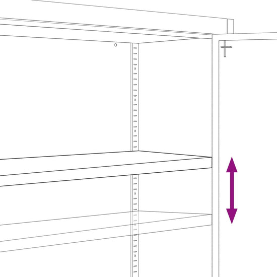 Archiefkast 90x40x105 cm staal lichtgrijs en donkergrijs MeubelReus