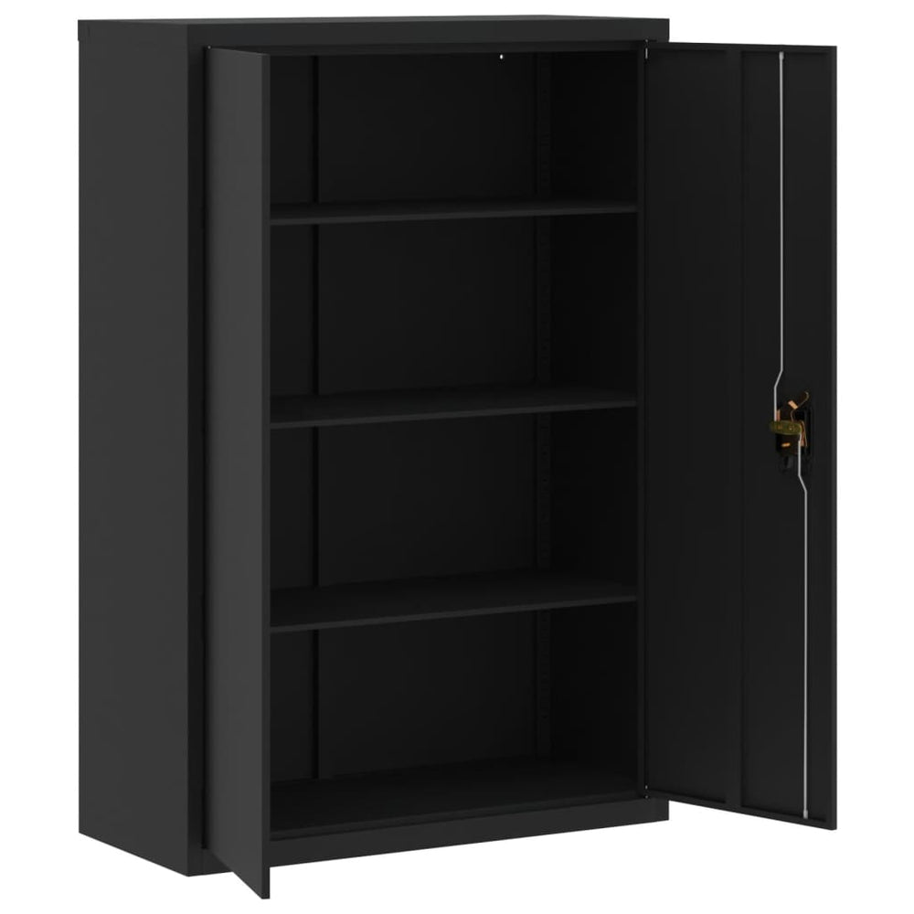 Archiefkast 90x40x140 cm staal zwart MeubelReus