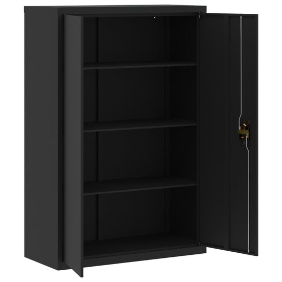 Archiefkast 90x40x140 cm staal zwart MeubelReus