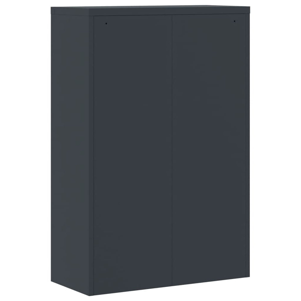Archiefkast 90x40x140 cm staal antracietkleurig en wit MeubelReus