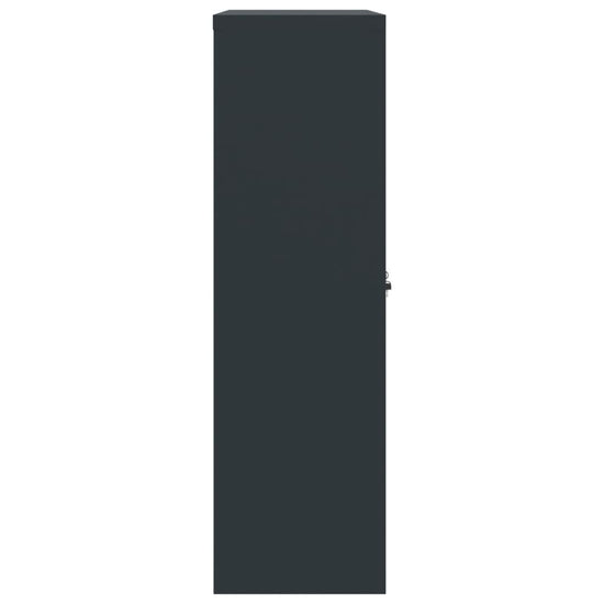 Archiefkast 90x40x140 cm staal antracietkleurig en rood MeubelReus