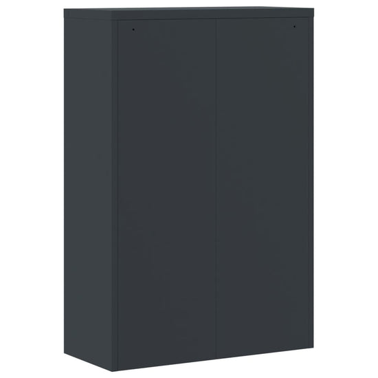 Archiefkast 90x40x140 cm staal antracietkleurig en rood MeubelReus