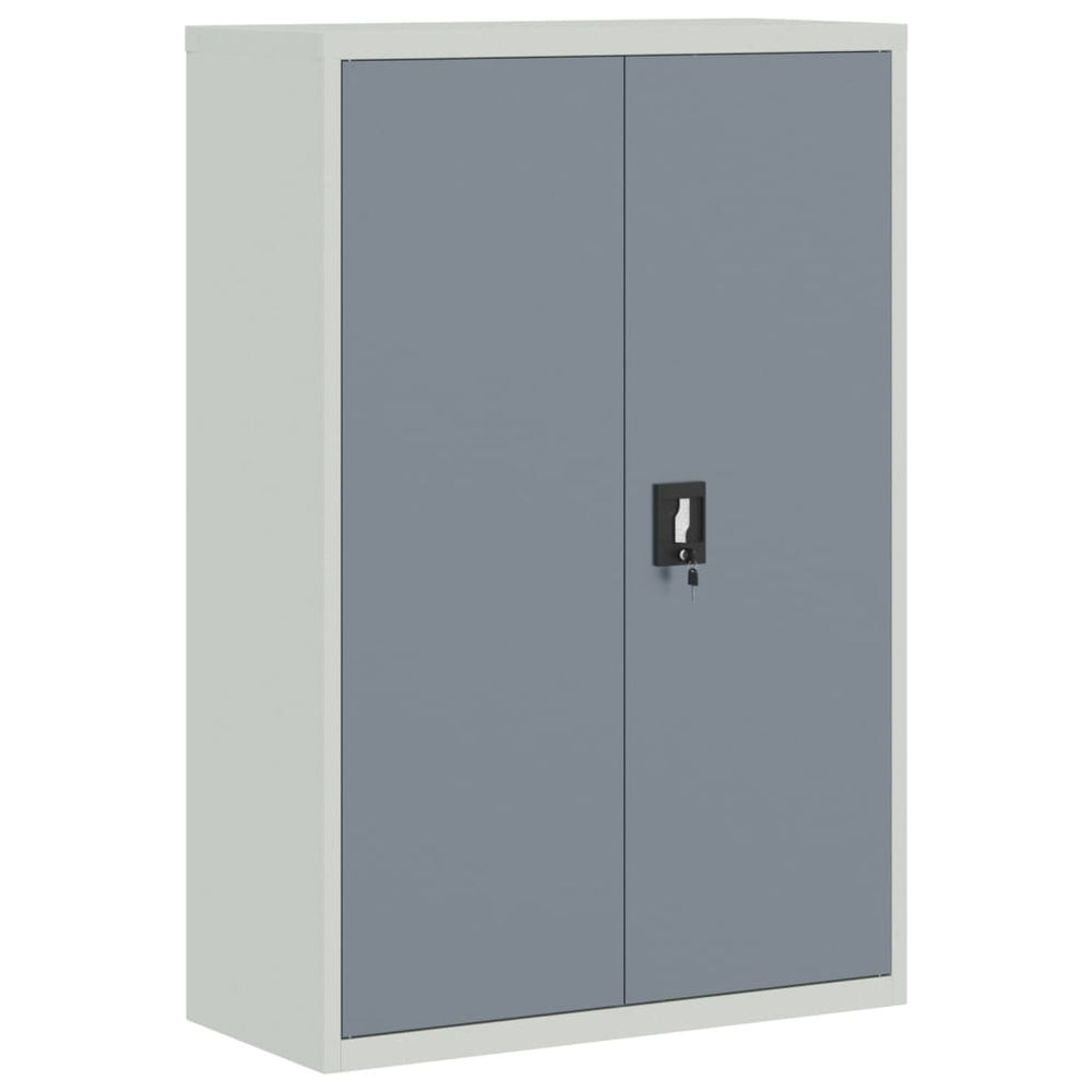 Archiefkast 90x40x140 cm staal lichtgrijs en donkergrijs MeubelReus