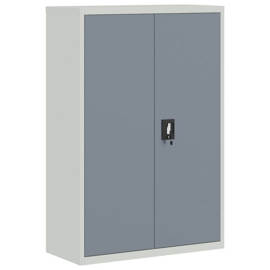 Archiefkast 90x40x140 cm staal lichtgrijs en donkergrijs MeubelReus