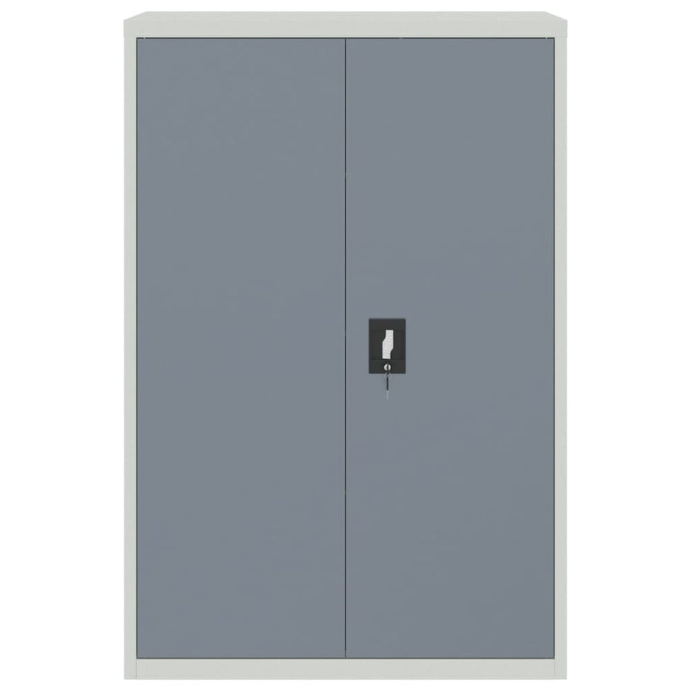 Archiefkast 90x40x140 cm staal lichtgrijs en donkergrijs MeubelReus