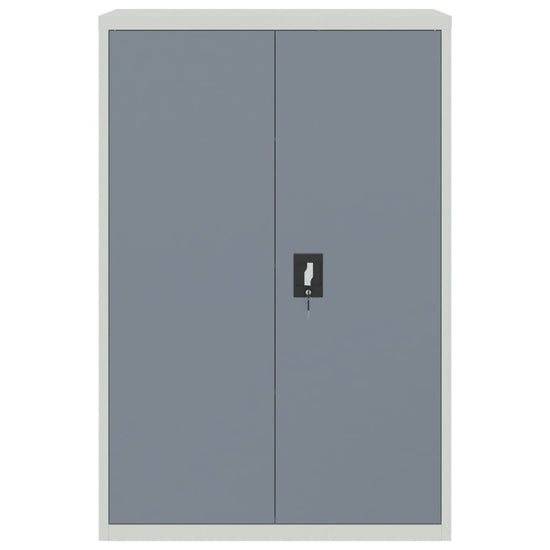 Archiefkast 90x40x140 cm staal lichtgrijs en donkergrijs MeubelReus