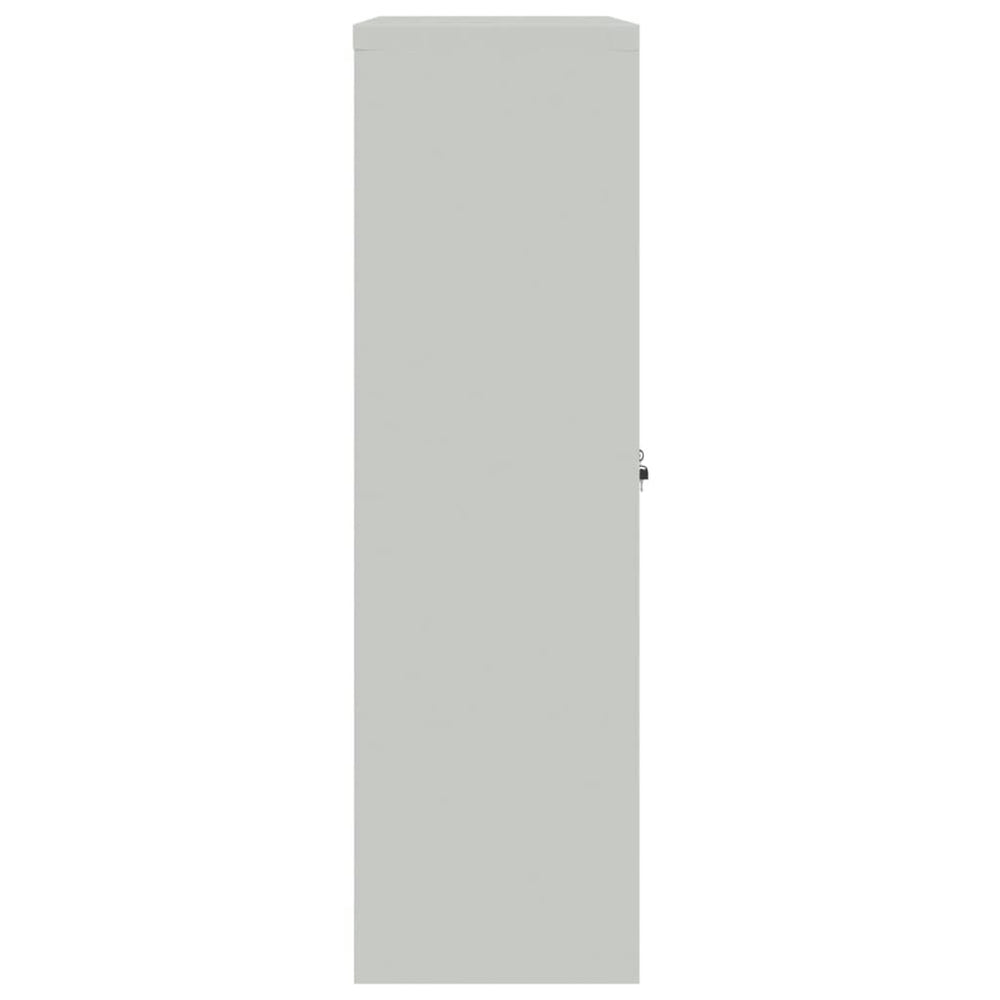 Archiefkast 90x40x140 cm staal lichtgrijs en donkergrijs MeubelReus