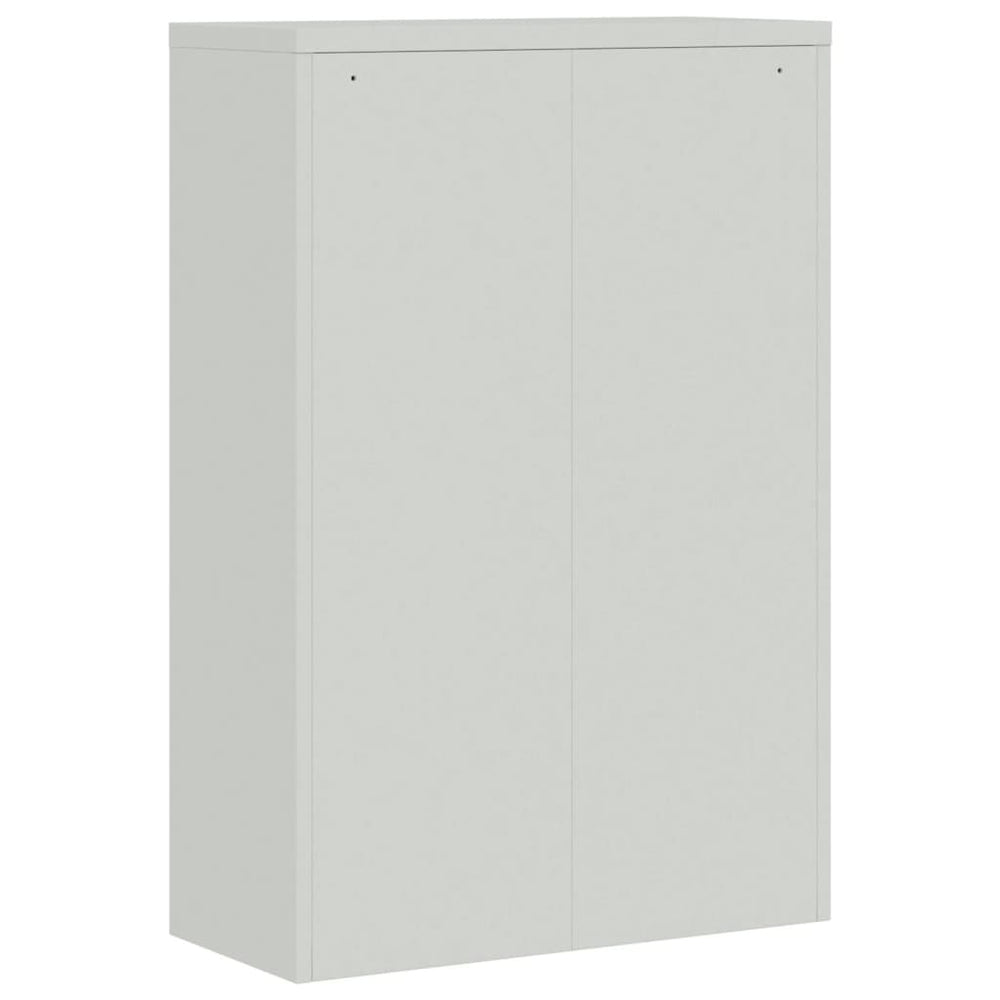 Archiefkast 90x40x140 cm staal lichtgrijs en donkergrijs MeubelReus