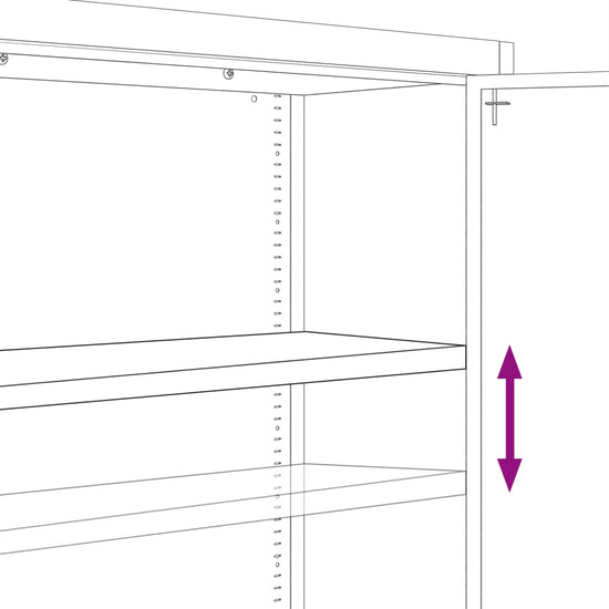 Archiefkast 90x40x180 cm staal wit MeubelReus