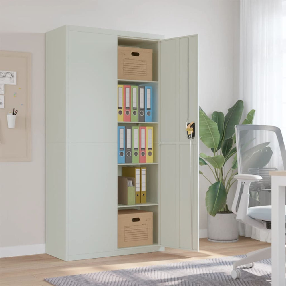 Archiefkast 90x40x180 cm staal lichtgrijs MeubelReus