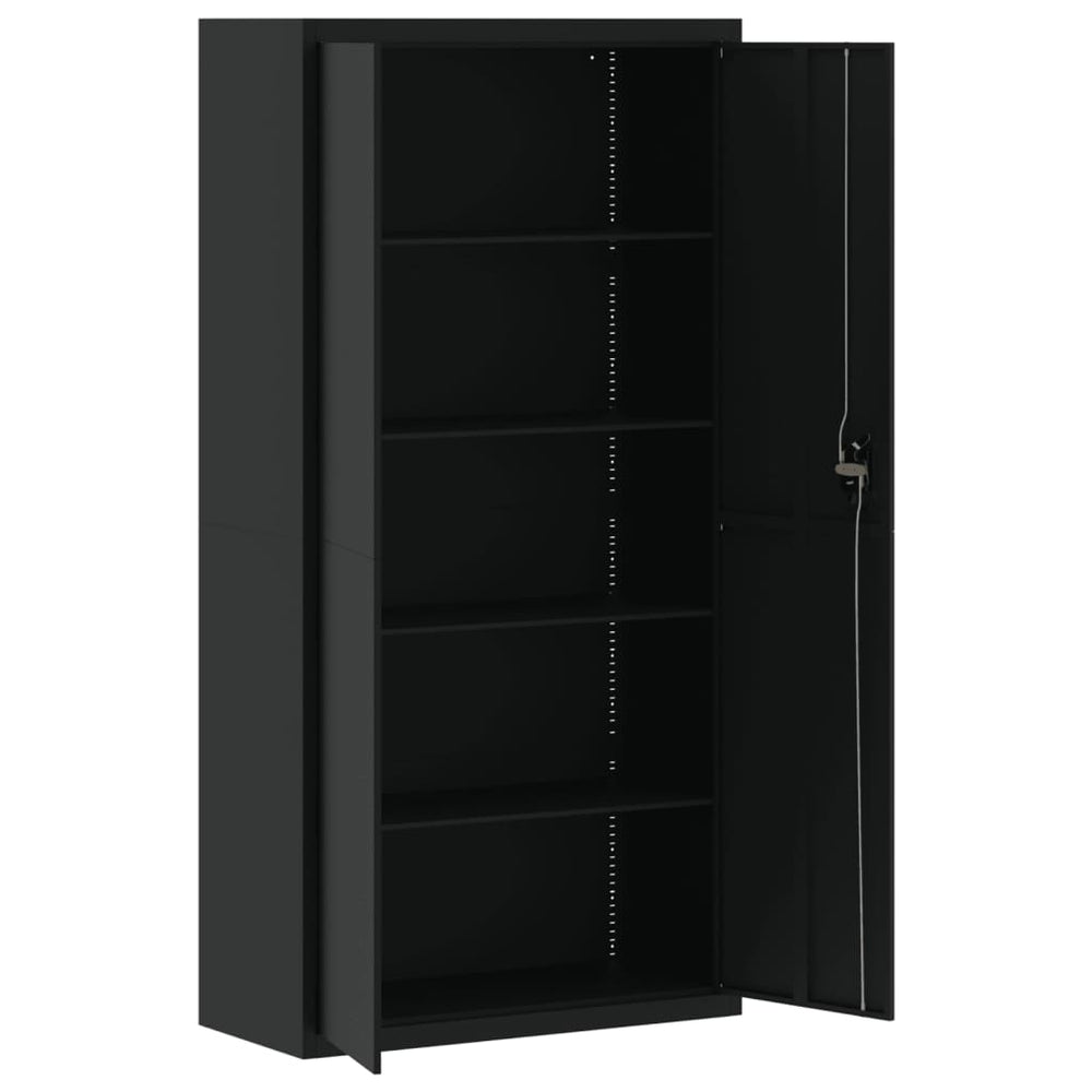 Archiefkast 90x40x180 cm staal zwart MeubelReus