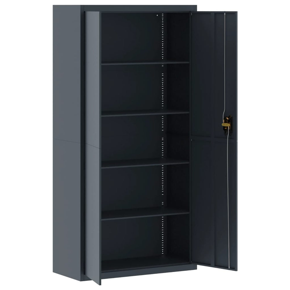 Archiefkast 90x40x180 cm staal antracietkleurig MeubelReus