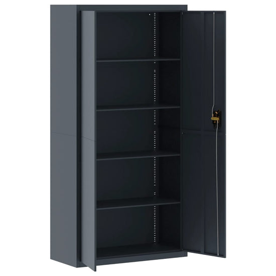 Archiefkast 90x40x180 cm staal antracietkleurig MeubelReus