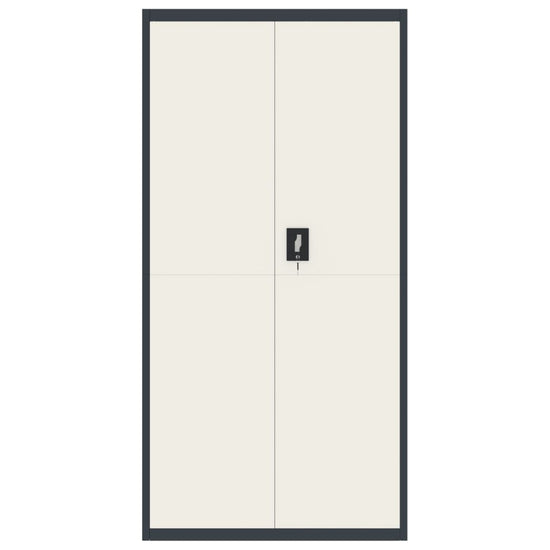 Archiefkast 90x40x180 cm staal antracietkleurig en wit MeubelReus